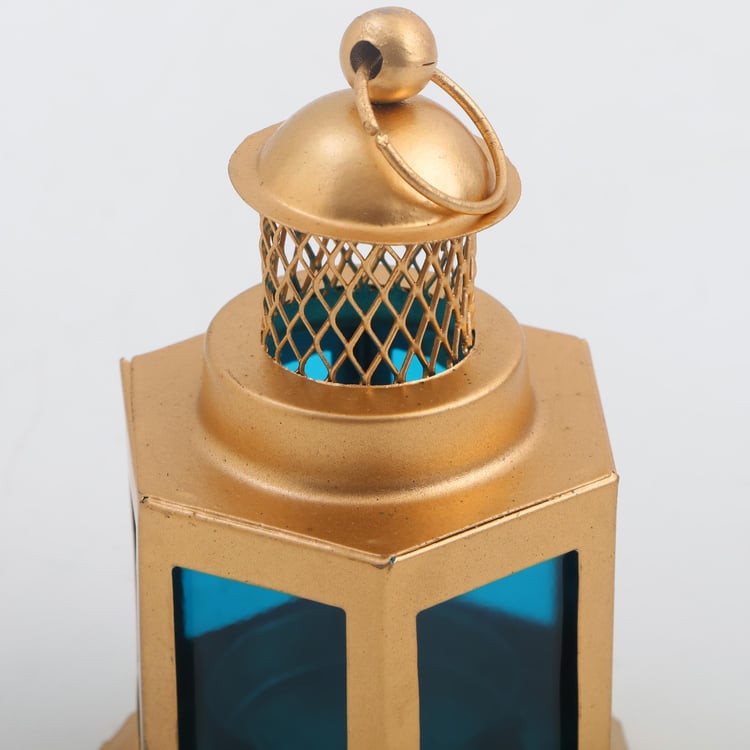 Salsa Glass & Metal Moroccan Hanging Lantern