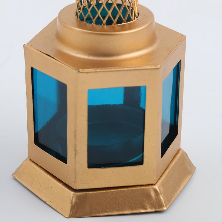 Salsa Glass & Metal Moroccan Hanging Lantern