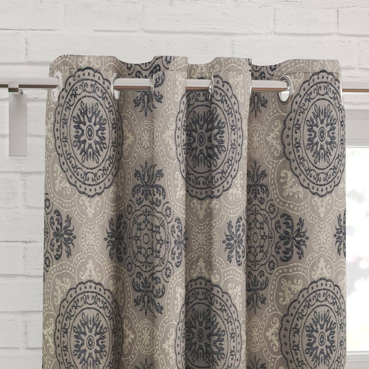 Sketch Set of 2 Jacquard Light Filtering Door Curtains
