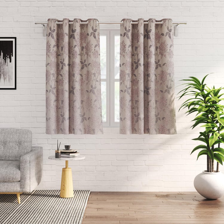 Sketch Set of 2 Jacquard Light Filtering Window Curtains