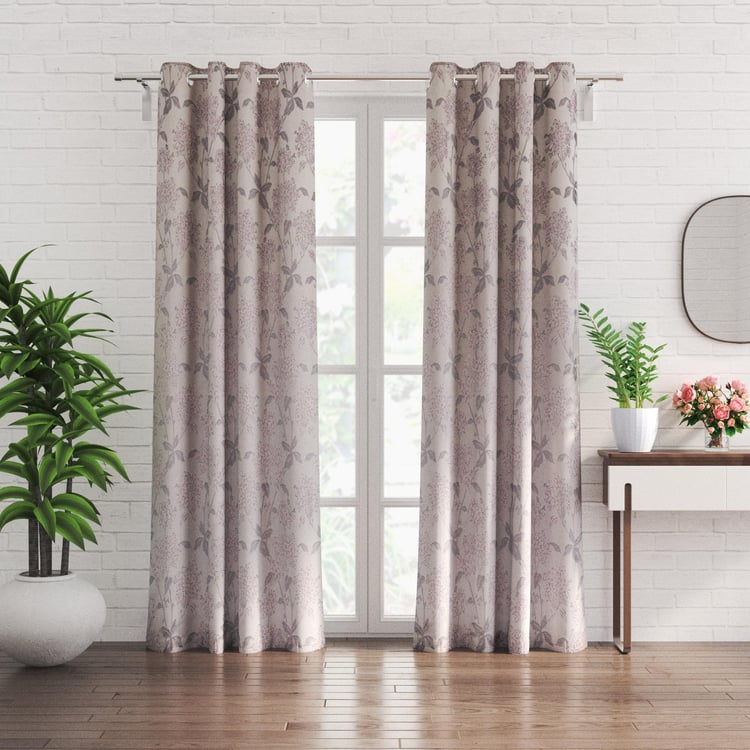 Sketch Set of 2 Jacquard Light Filtering Door Curtains