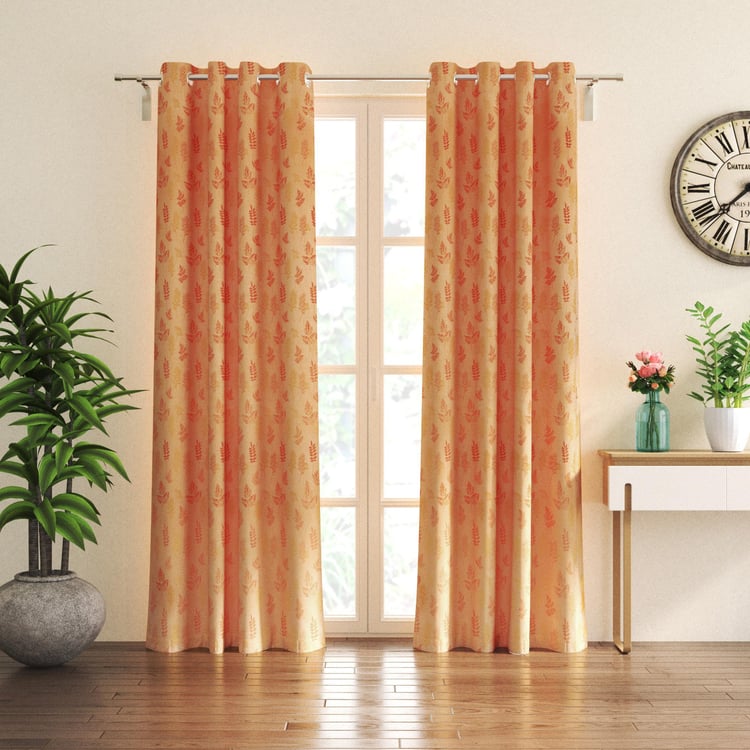 Sketch Set of 2 Jacquard Light Filtering Door Curtains