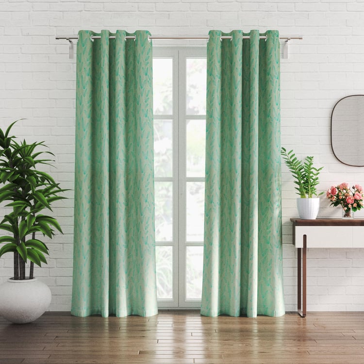 Sketch Set of 2 Jacquard Light Filtering Door Curtains