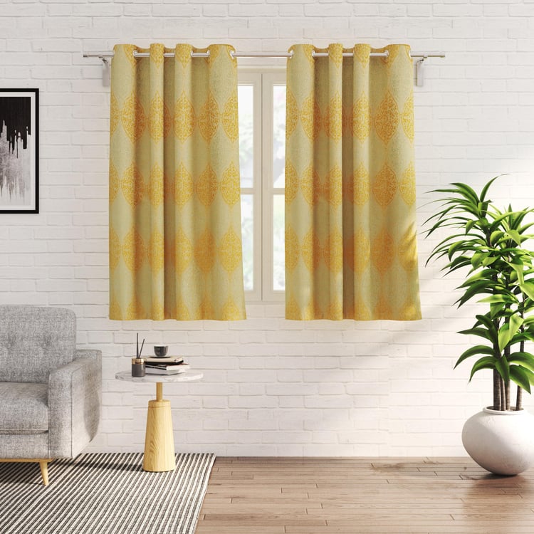 Sketch Set of 2 Jacquard Light Filtering Window Curtains