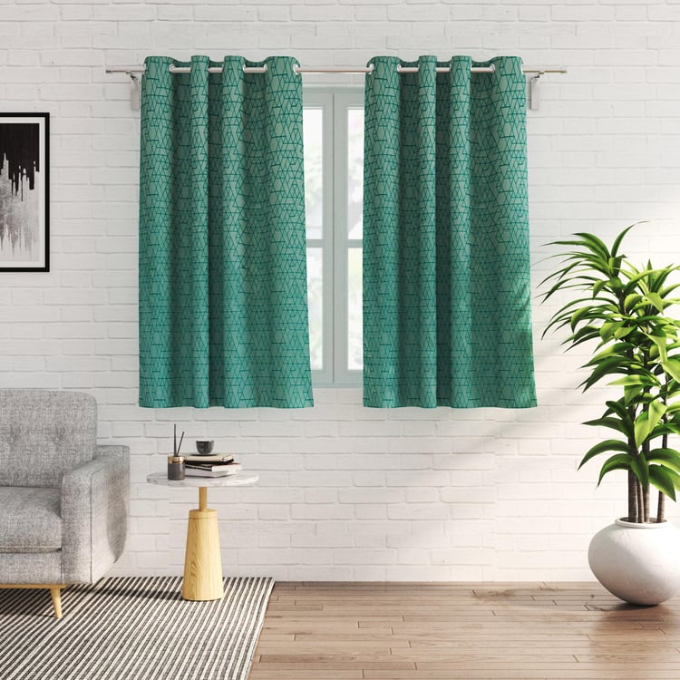 Sketch Set of 2 Printed Light Filtering Window Curtains