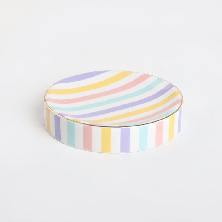 Slate Stripe Kids Ceramic Soap Dish