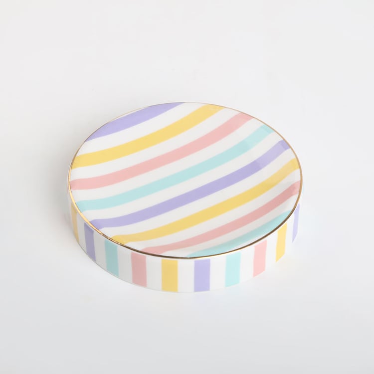 Slate Stripe Kids Ceramic Soap Dish
