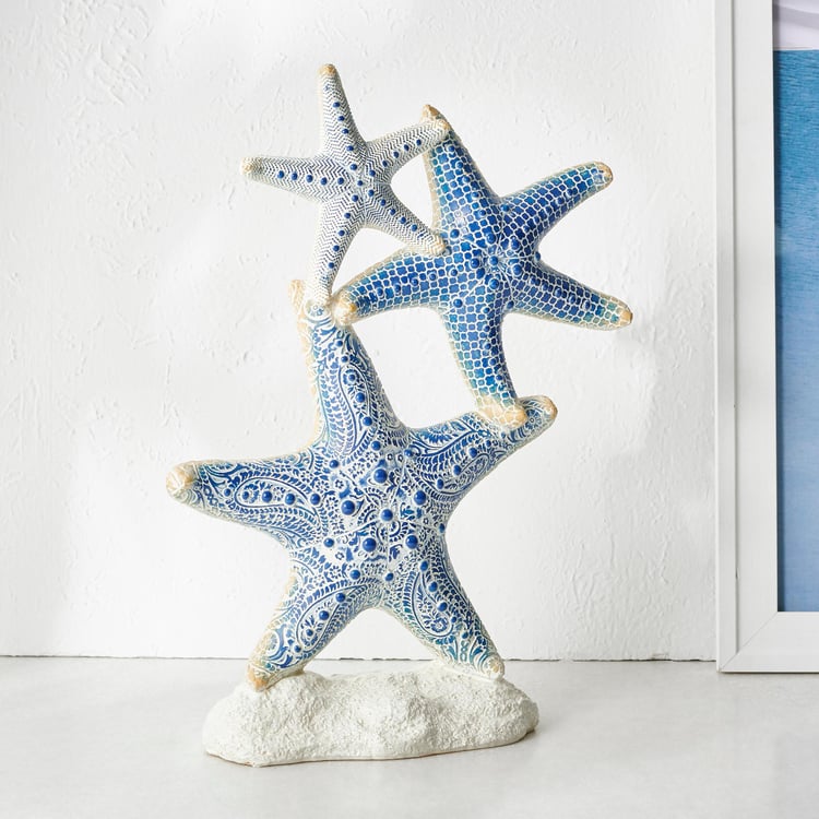 Splendid Santorini Polyresin Starfish Decorative Sculpture