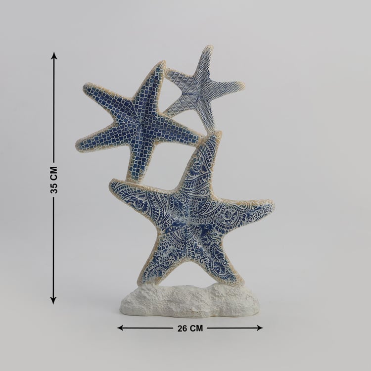 Splendid Santorini Polyresin Starfish Decorative Sculpture