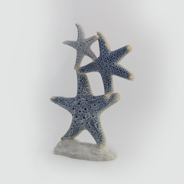 Splendid Santorini Polyresin Starfish Decorative Sculpture