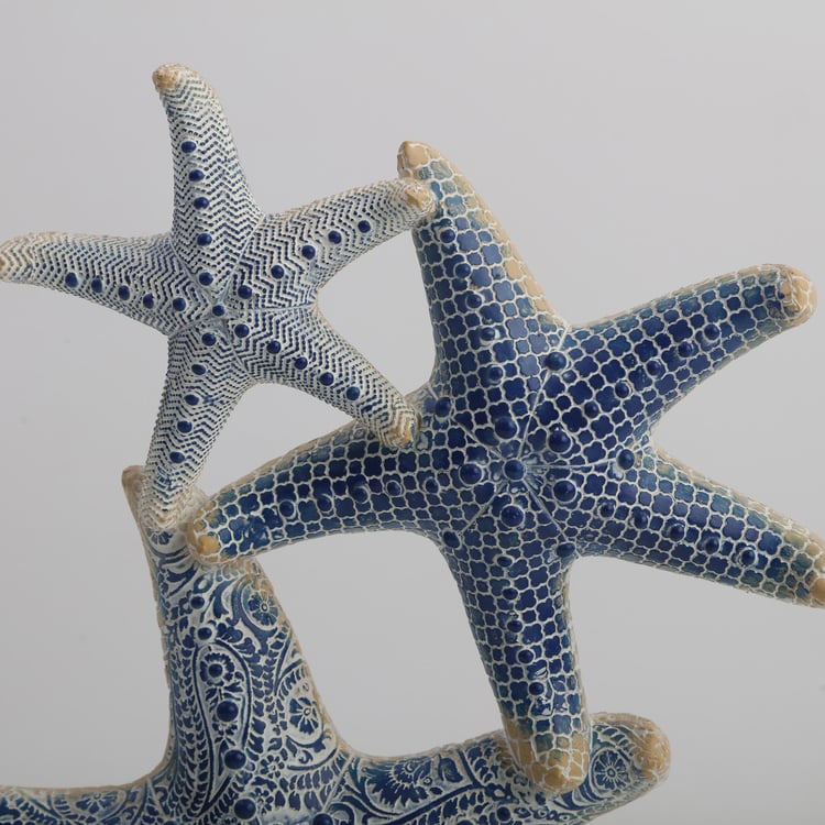 Splendid Santorini Polyresin Starfish Decorative Sculpture