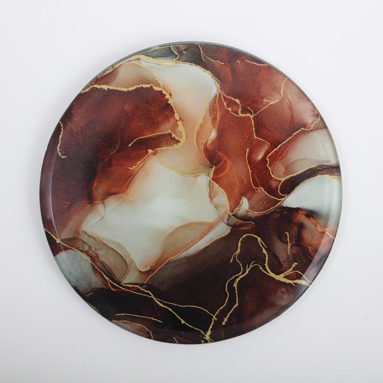 Breccia Set of 4 Glass Printed Coasters