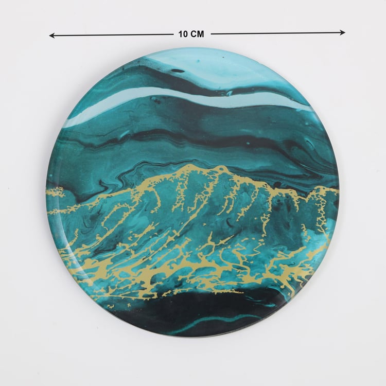 Breccia Set of 4 Glass Printed Coasters