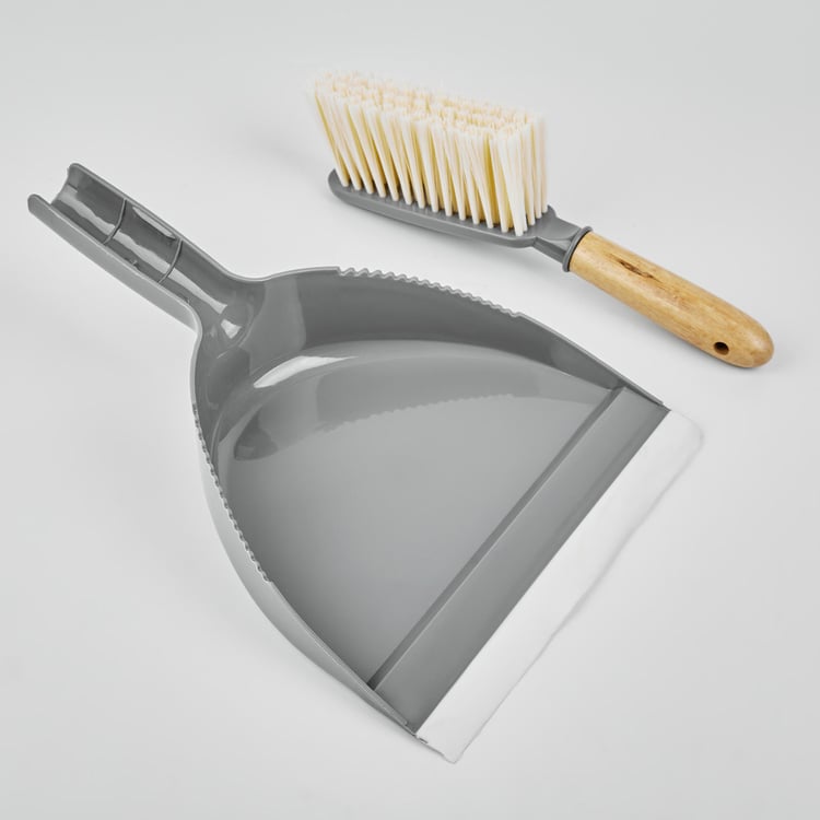 Indus Brooks 2Pcs Polypropylene Dustpan and Brush Set