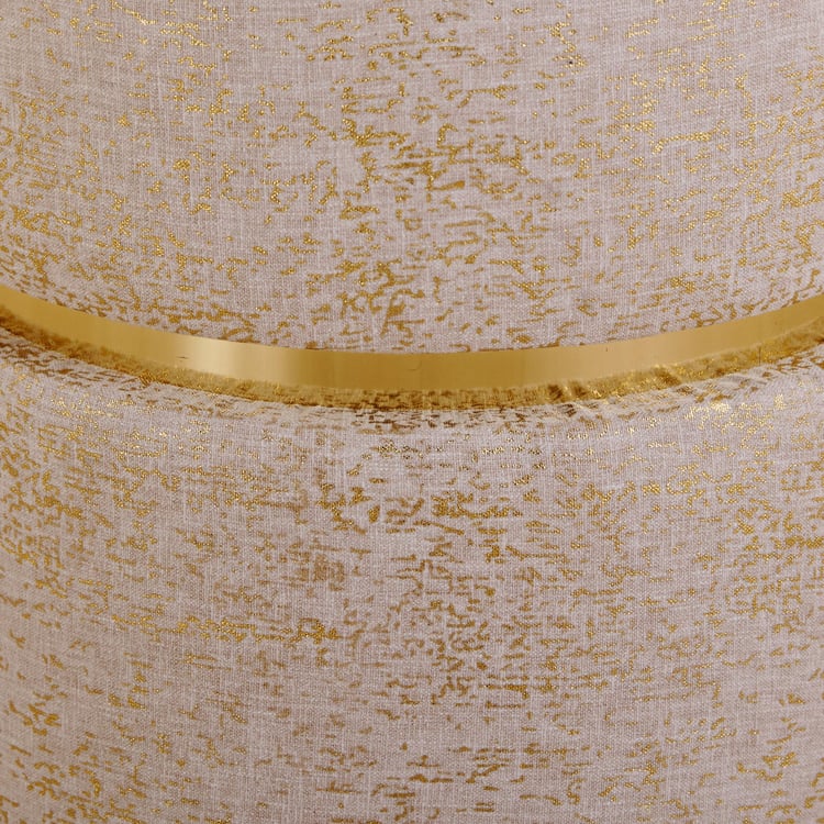 Aster Fabric Ottoman -  Gold