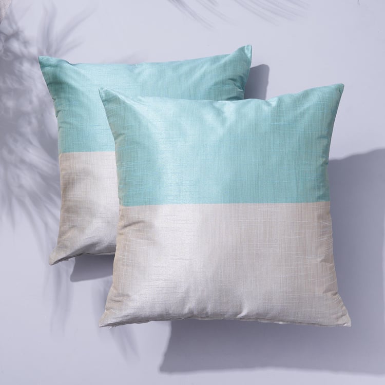 Wesley Set of 2 Colourblock Cushion Covers - 45x45cm