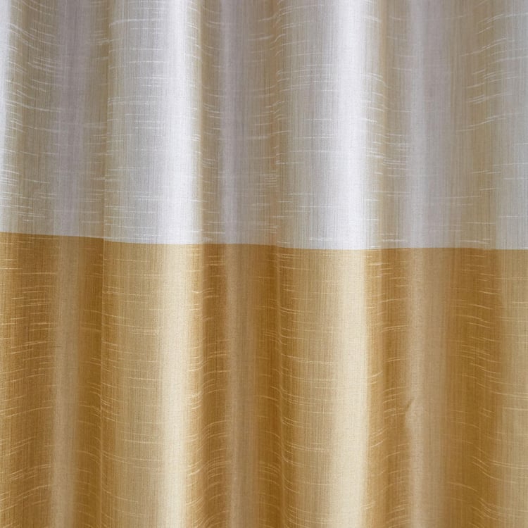 Contempo Set of 2 Colourblocked Room Darkening Door Curtains