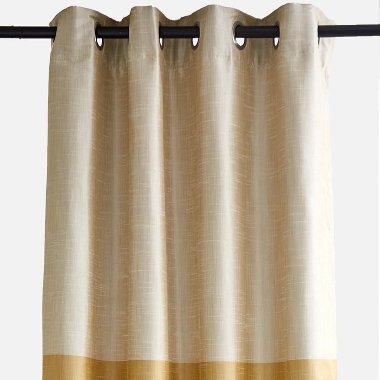 Contempo Set of 2 Colourblocked Room Darkening Door Curtains