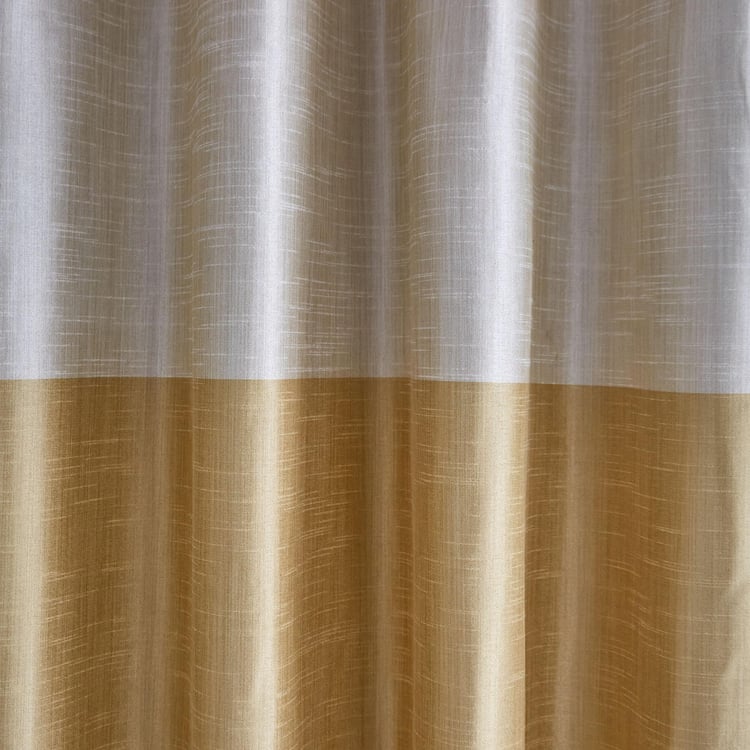 Contempo Set of 2 Colourblocked Room Darkening Window Curtains