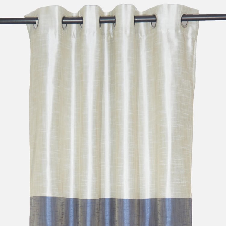 Contempo Set of 2 Colourblocked Room Darkening Door Curtains