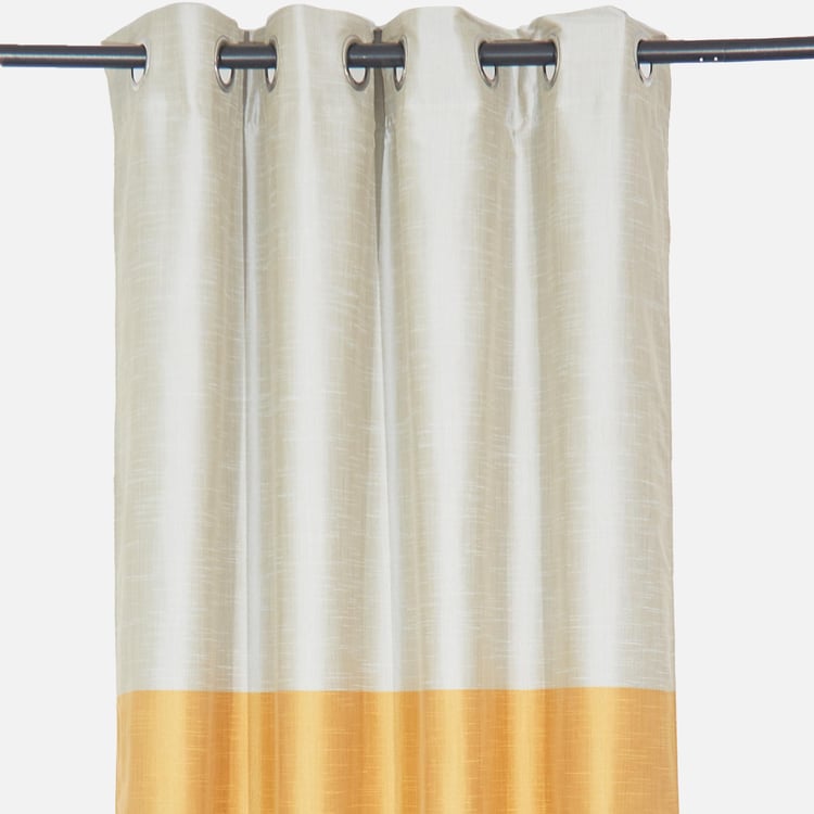 Contempo Set of 2 Colourblocked Room Darkening Door Curtains