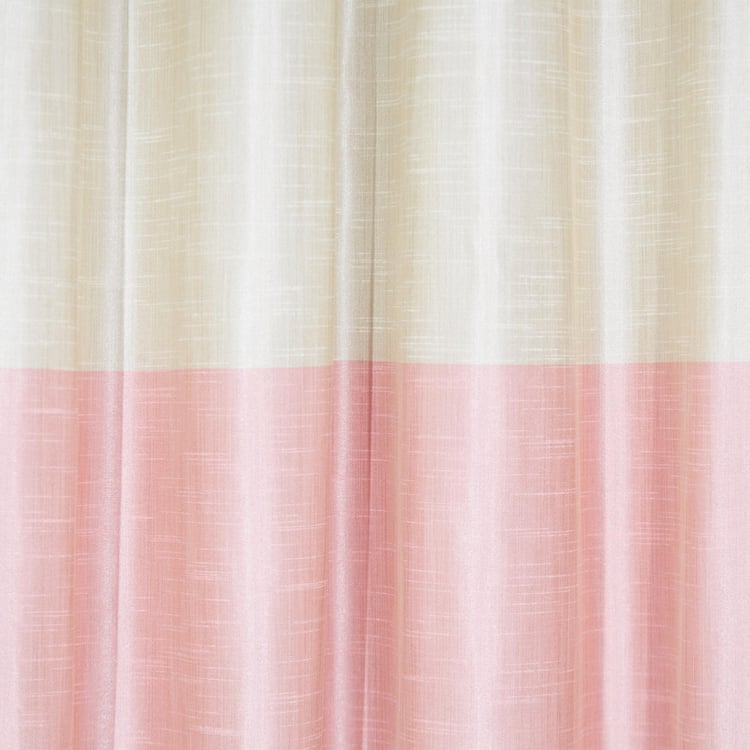 Contempo Set of 2 Colourblocked Room Darkening Door Curtains