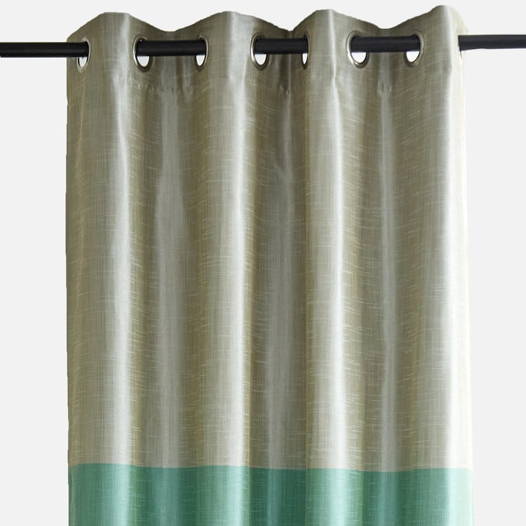 Contempo Set of 2 Colourblock Room Darkening Door Curtains - 7ft