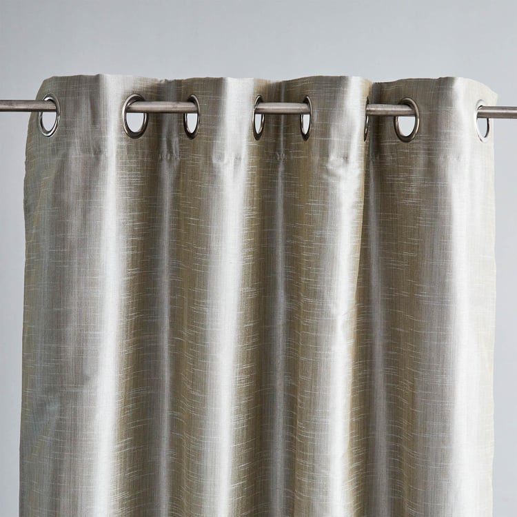 Contempo Set of 2 Colourblock Room Darkening Door Curtains - 7ft