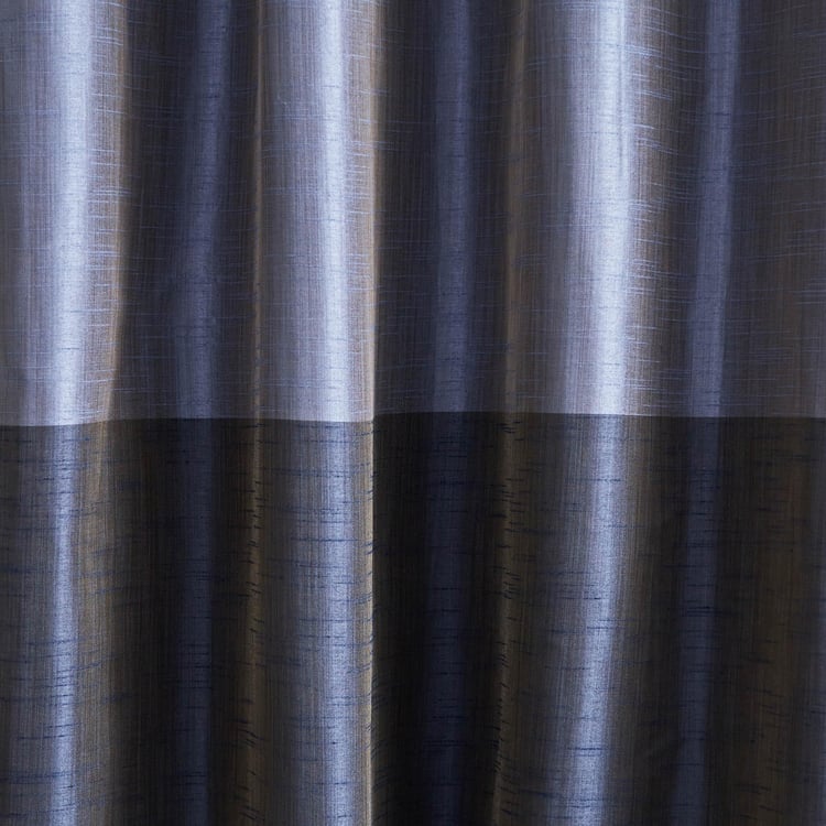 Contempo Set of 2 Colourblocked Room Darkening Window Curtains