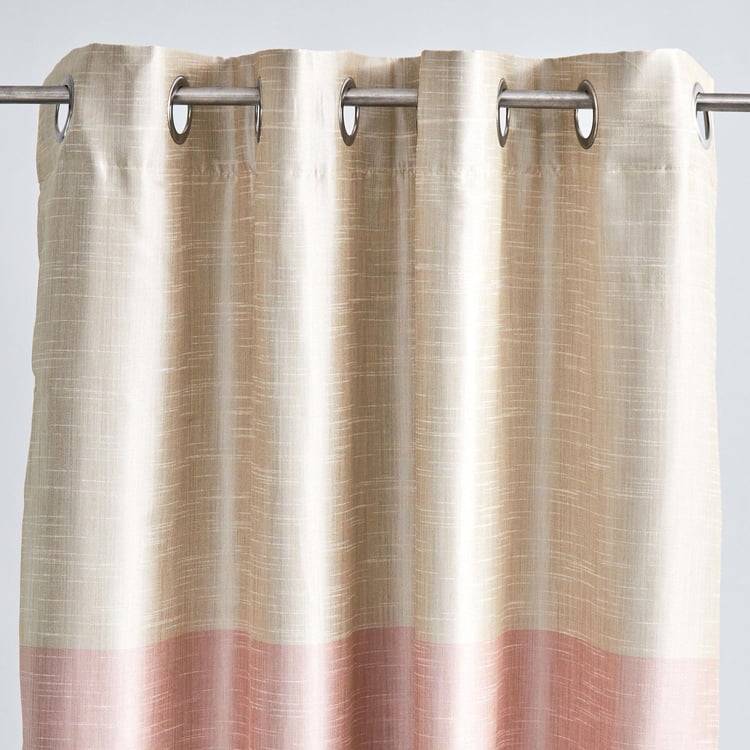 Contempo Set of 2 Colourblocked Room Darkening Door Curtains