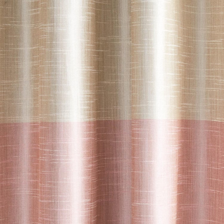 Contempo Set of 2 Colourblock Room Darkening Door Curtains
