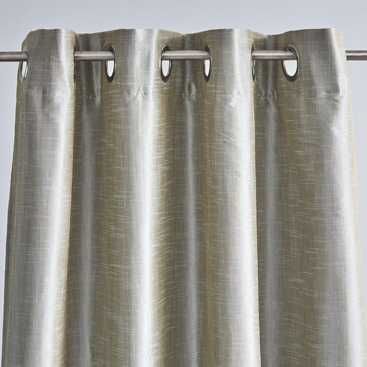 Contempo Set of 2 Colourblock Room Darkening Door Curtains - 7ft