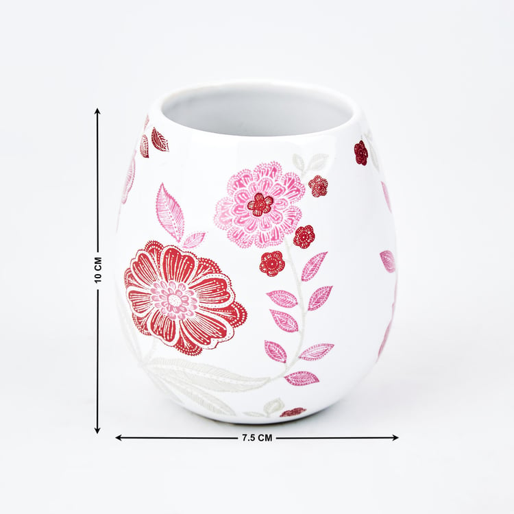 Petrichor Finch 3Pcs Floral Print Ceramic Bathroom Set