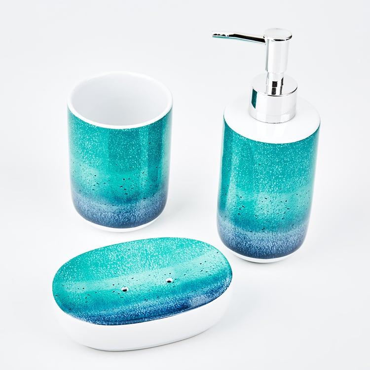 Petrichor Gabi 3Pcs Printed Ceramic Bathroom Set