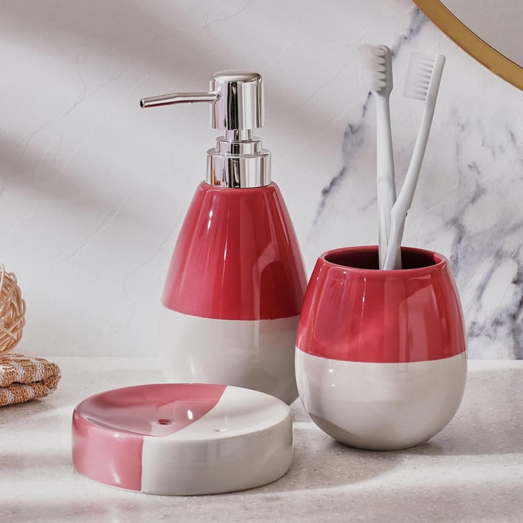 Petrichor Horizon 3Pcs Colourblock Ceramic Bathroom Set