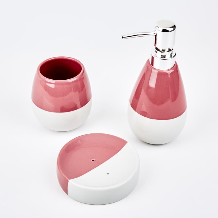 Petrichor Horizon 3Pcs Colourblock Ceramic Bathroom Set