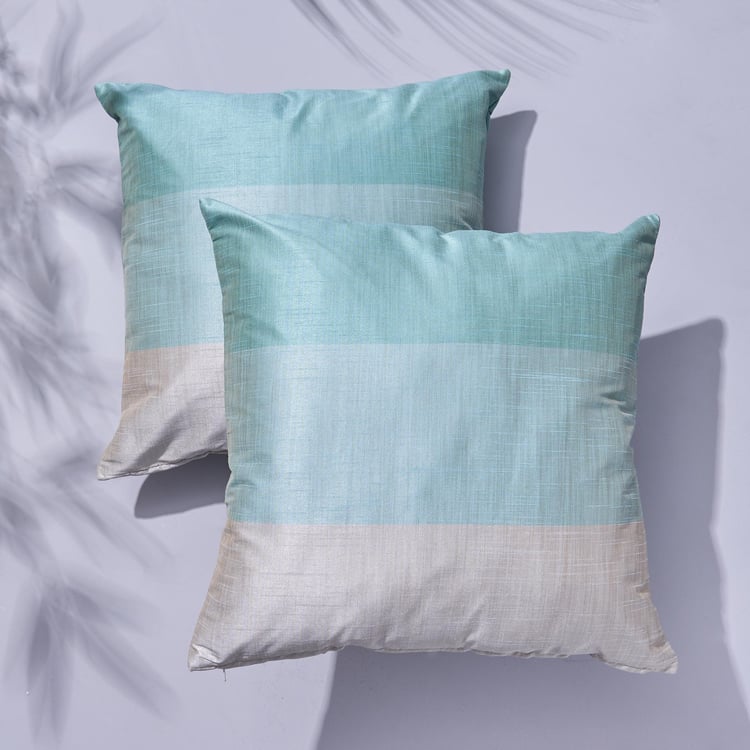 Wesley Set of 2 Colourblock Cushion Covers - 45x45cm