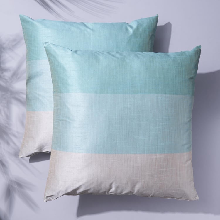 Wesley Set of 2 Colourblocked Cushion Covers - 65x65cm