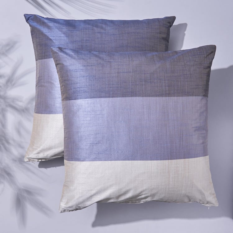 Wesley Set of 2 Colourblocked Cushion Covers - 65x65cm