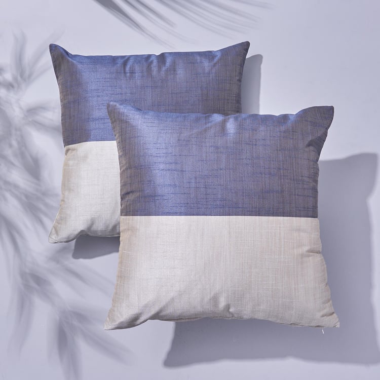 Wesley Set of 2 Colourblock Cushion Covers - 45x45cm