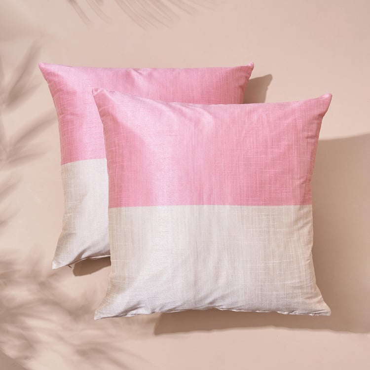 Wesley Set of 2 Colourblock Cushion Covers - 45x45cm