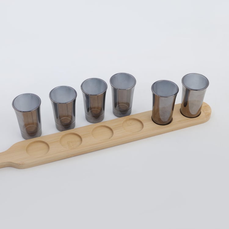 Chef Special Seong Set of 6 Shot Glasses with Bamboo Tray - 45ml