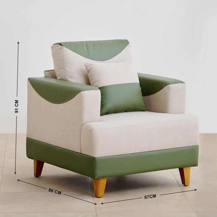 Calvin Fabric 3+1+1 Seater Sofa Set - Beige