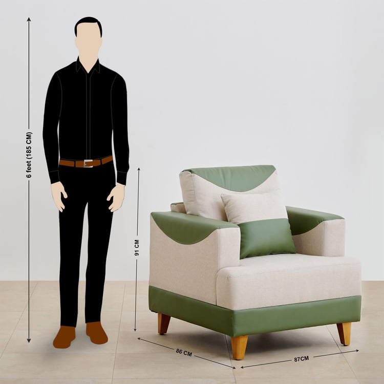 Calvin Fabric 3+1+1 Seater Sofa Set - Beige