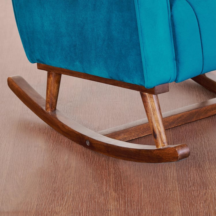 Albus Velvet Rocking Chair - Teal