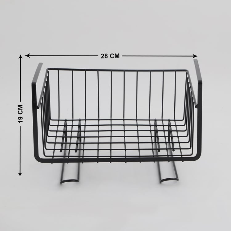 Chef Special Metal Under Shelf Basket with Mug Hooks
