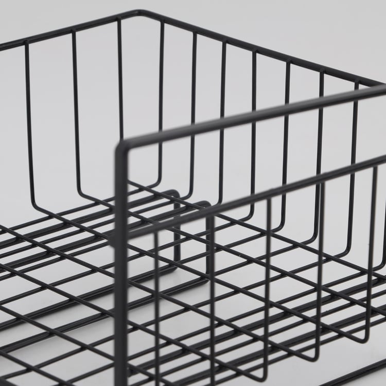 Chef Special Metal Under Shelf Basket with Mug Hooks