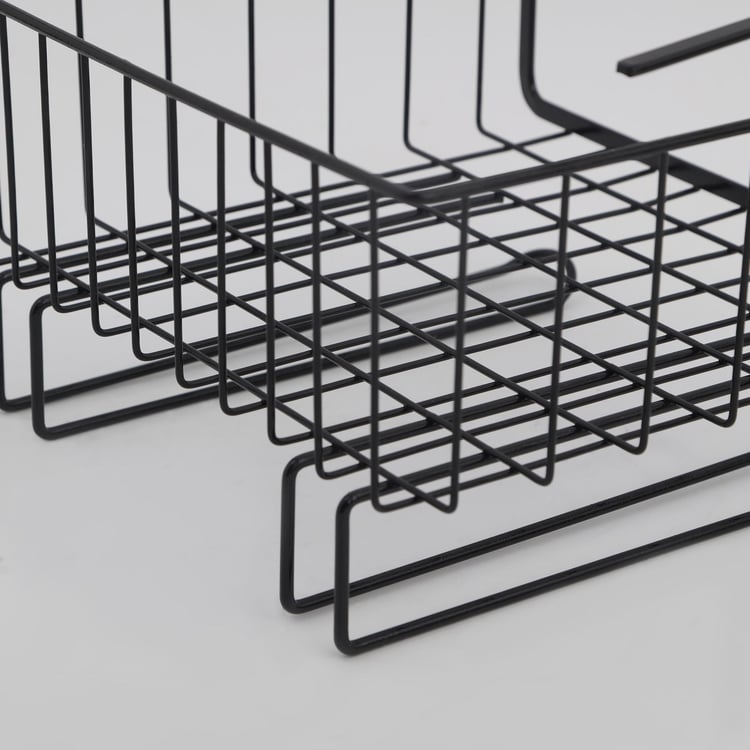 Chef Special Metal Under Shelf Basket with Mug Hooks