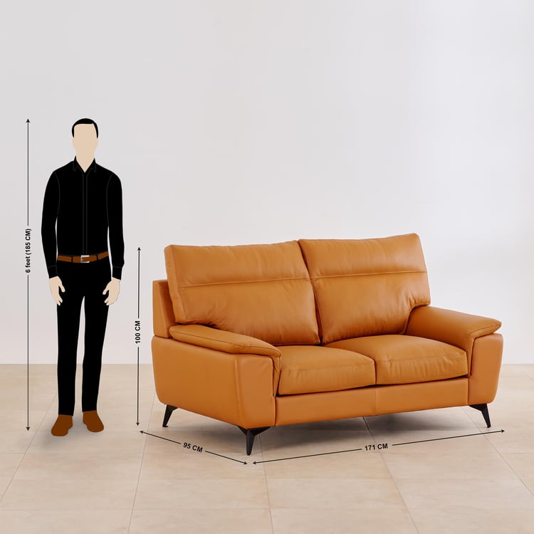 Aprilla NXT Half Leather 2+1 Seater Sofa Set - Tan