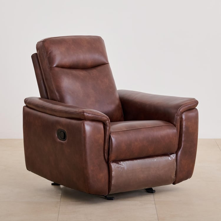 Darwin Faux Leather 3+2+1 Seater Recliner Set - Brown